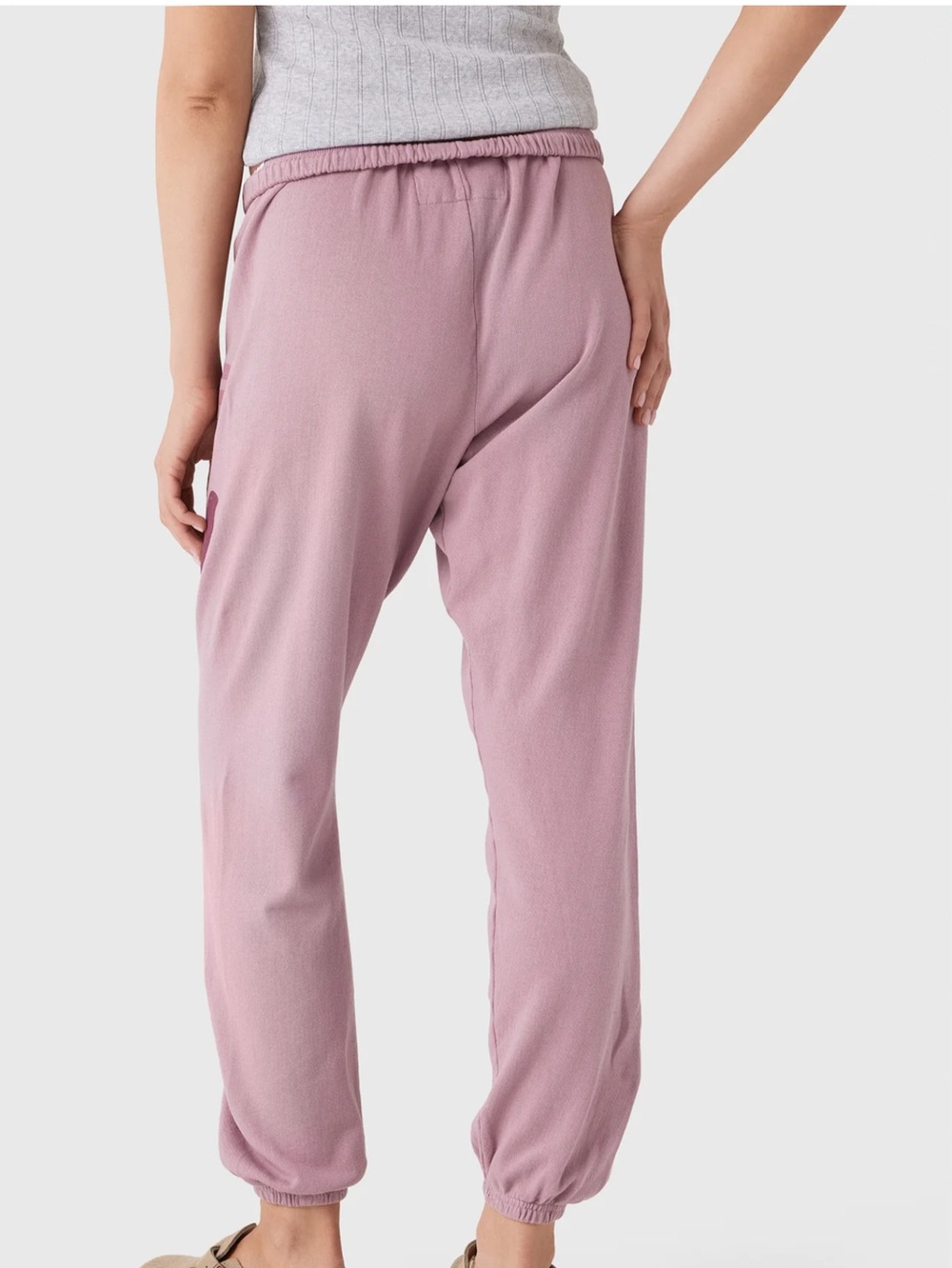 Fee City Cotton Logo Light Pink Sweatpants Small